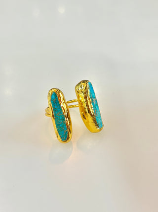 LINEAR DOUBLED STONE RING