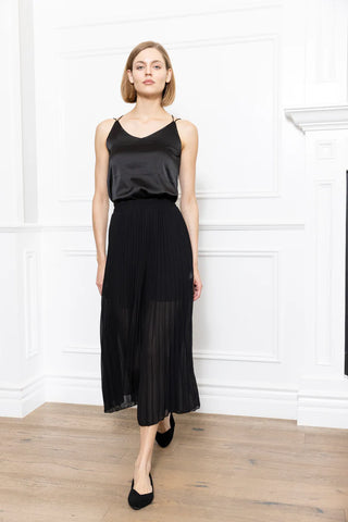 PLEATED CHIFFON PANTS
