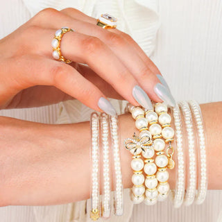 WHITE PEARL WRAP BRACELET