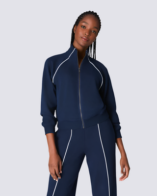 PIQUE FULL ZIP TRACK JACKET
