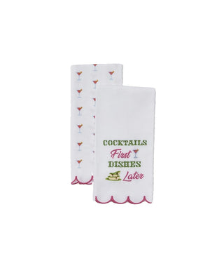 DRINKING KITCHEN DISHTOWEL SET OF 2