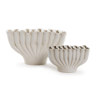 WHITE CERAMIC VASE- LARGE
