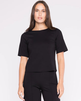 EXTENDED PONTE KNIT SS TOP