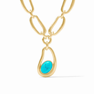 WAVE STATEMENT NECKLACE TURQUOISE BLUE