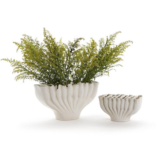 WHITE CERAMIC VASE- LARGE