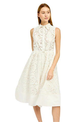 CHLOE BELTED MIDI DRESS
