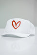 White Hat/ Burnt Orange Heart
