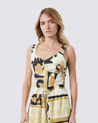 DIOSA PRINTED BUSTIER TOP