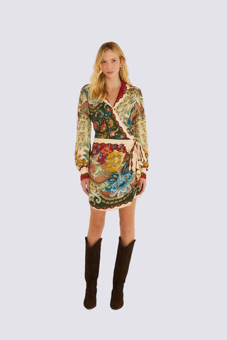 LUNAR BOHO MULTICOLOR CHEMISE MINI DRESS